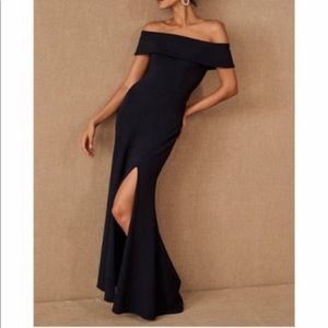 BHLDN Off the Shoulder Delice Dress Black - Large